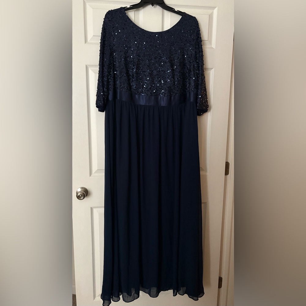 NWT A Line Sequin Maxi Evening Dress